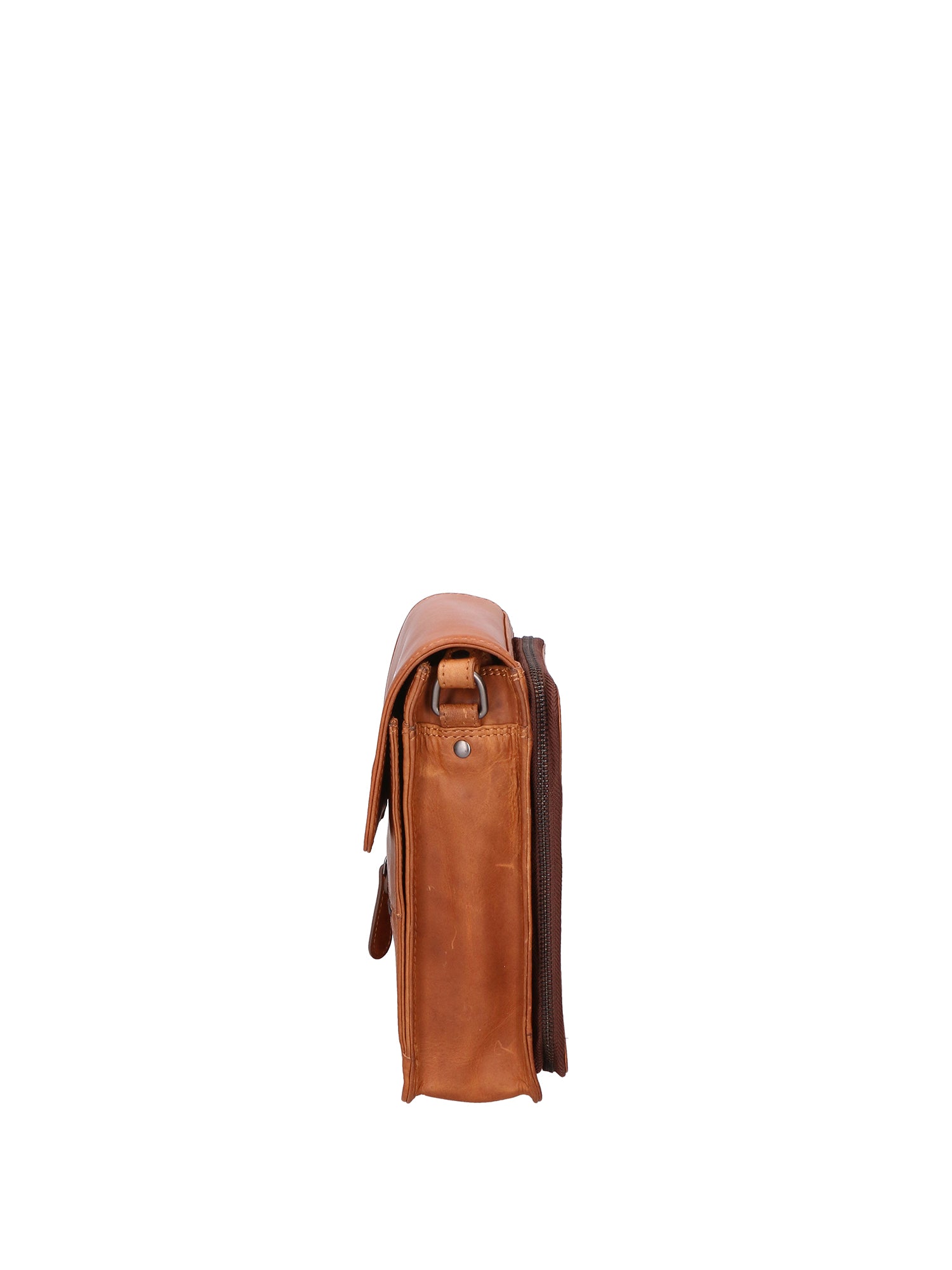 Borsa a tracolla uomo in vera pelle RFID HILB-2632-CUOIO Hill Burry