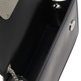 Borsa a mano da donna 100% Pvc FLAT SUPERMEE M-BLACK + SILVER Marc Ellis