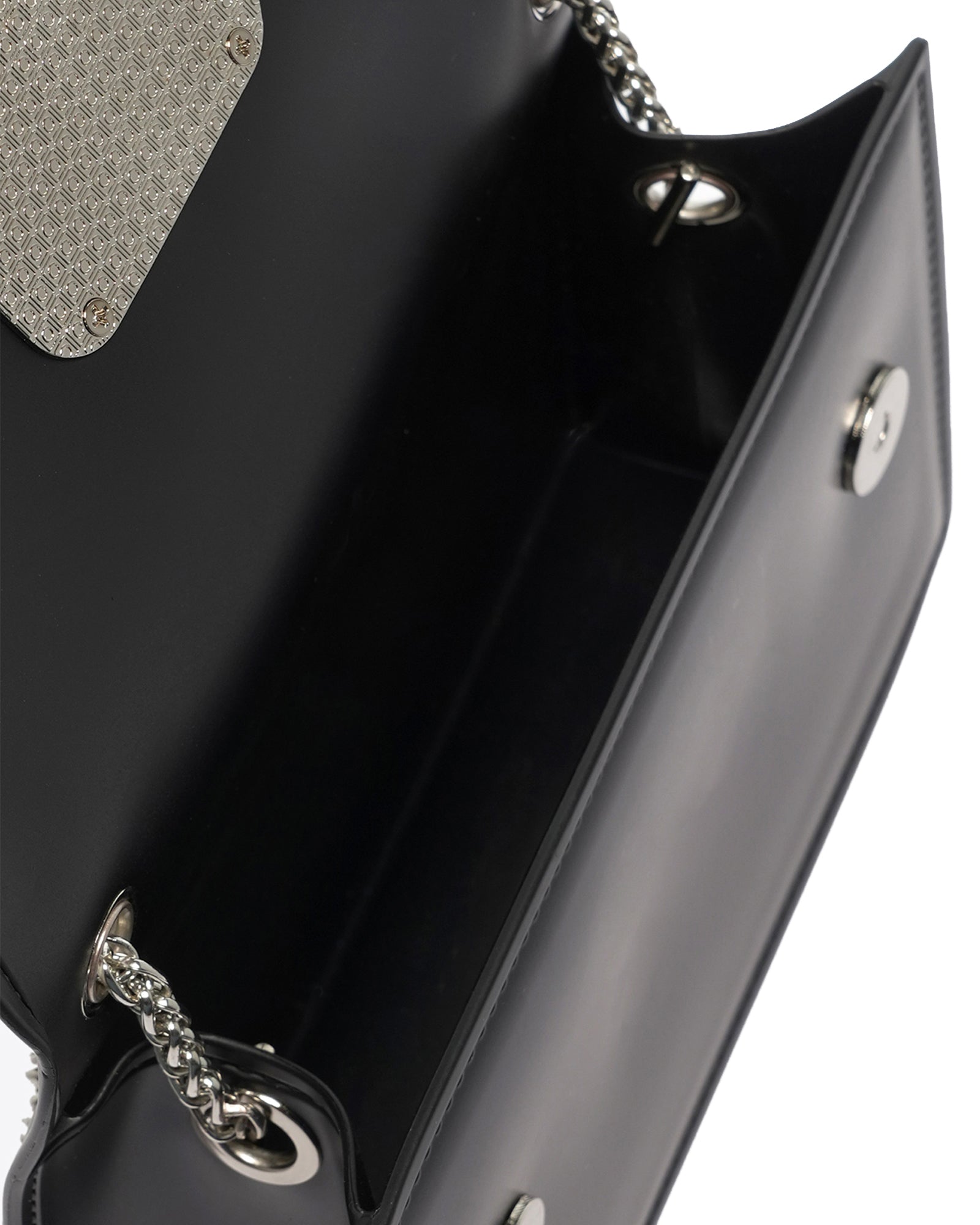 Borsa a mano da donna 100% Pvc FLAT SUPERMEE M-BLACK + SILVER Marc Ellis