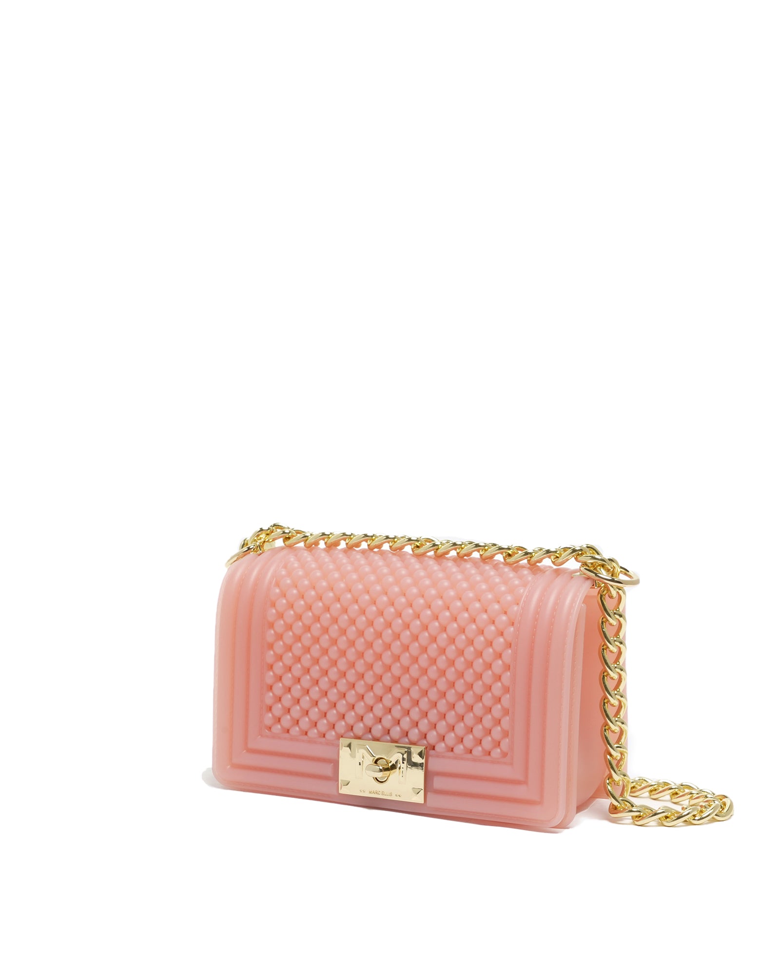 Borsa a mano da donna 100% Pvc FLAT S BALL-MAUVE + LIGHT GOLD Marc Ellis