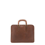 Borsa a mano unisex in vera pelle Made in Italy 4410-TESTA DI MORO Alessia Firenze
