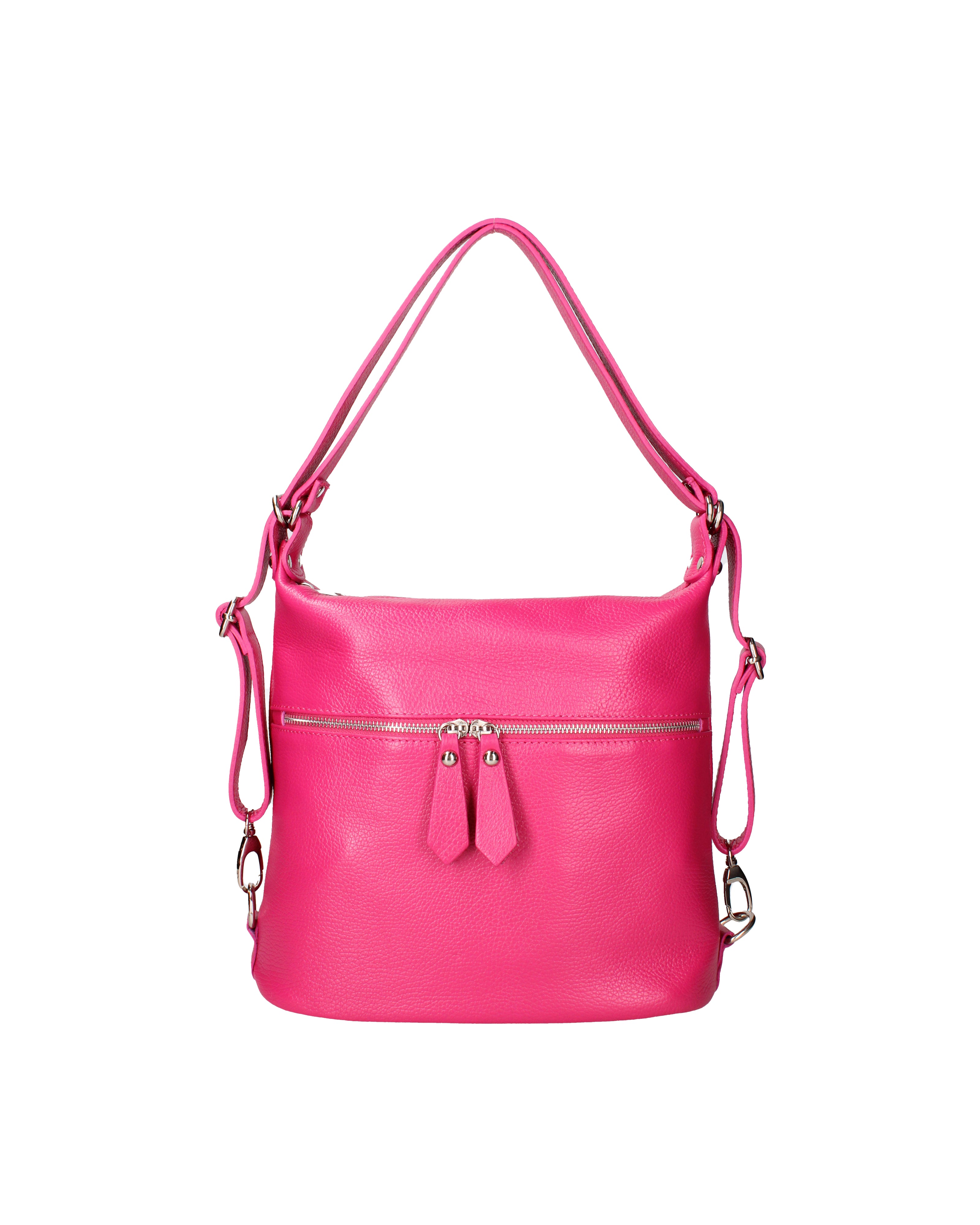 Bianca Borsa a spalla da donna Vera pelle 07136-D02 FUXIA Viola Castellani
