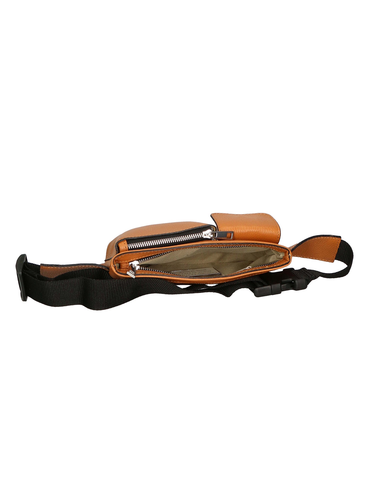 Aisha 04733-D44 CUOIO COGNAC Marsupio da donna in vera pelle + canvas Gave Lux