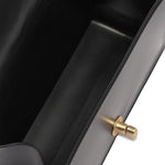 Borsa a mano da donna 100% Pvc FLAT XS MANHATTAN-BLACK + OFF GOLD Marc Ellis