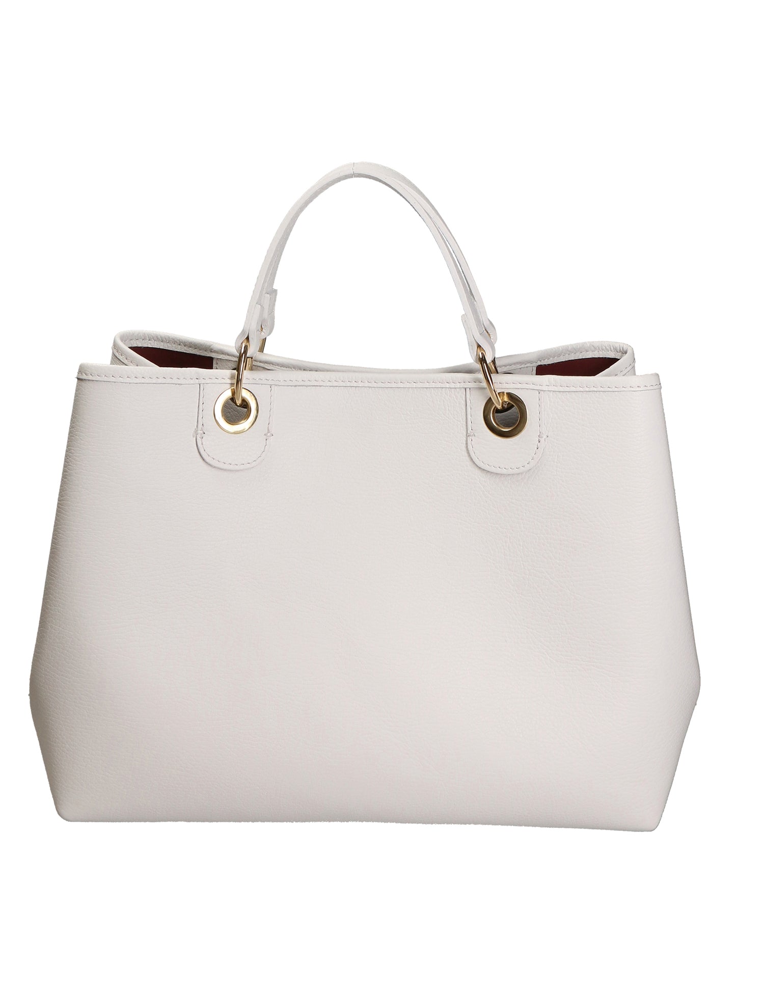 Azurite Borsa a mano da donna 100% pelle 06105-BIANCO WHITE Gave Lux