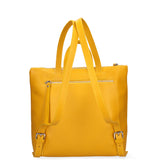 Convertible handbag into a women's backpack in genuine leather Made in Italy 30x30x12 cm