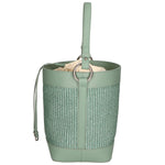 Borsa a secchiello da donna Misto pelle e tessuto MYB-05165-SS-331+S96 MENTA My Best Bag
