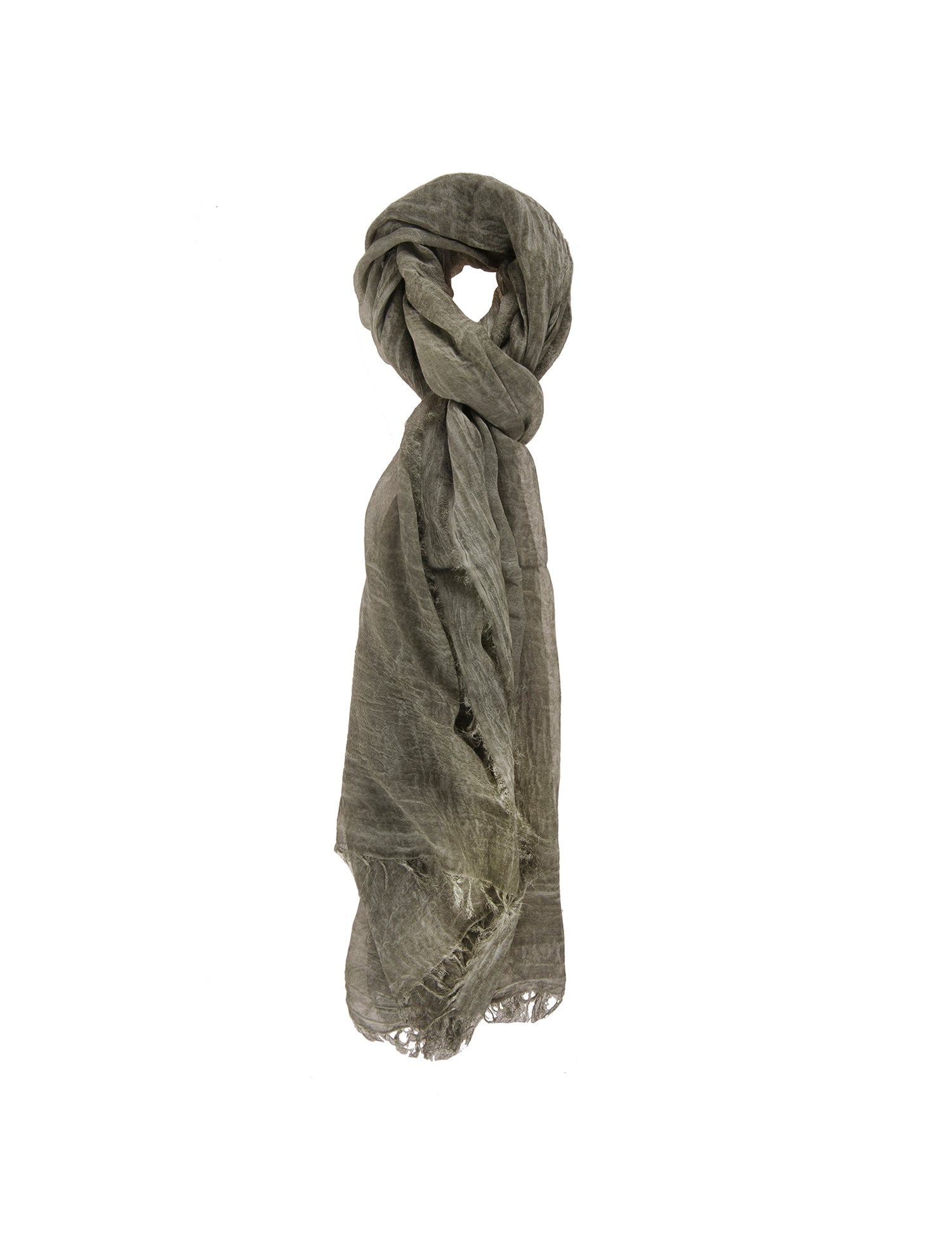 Scilla L1012-VERDE Foulard unisex Cotone e Seta Gave Lux