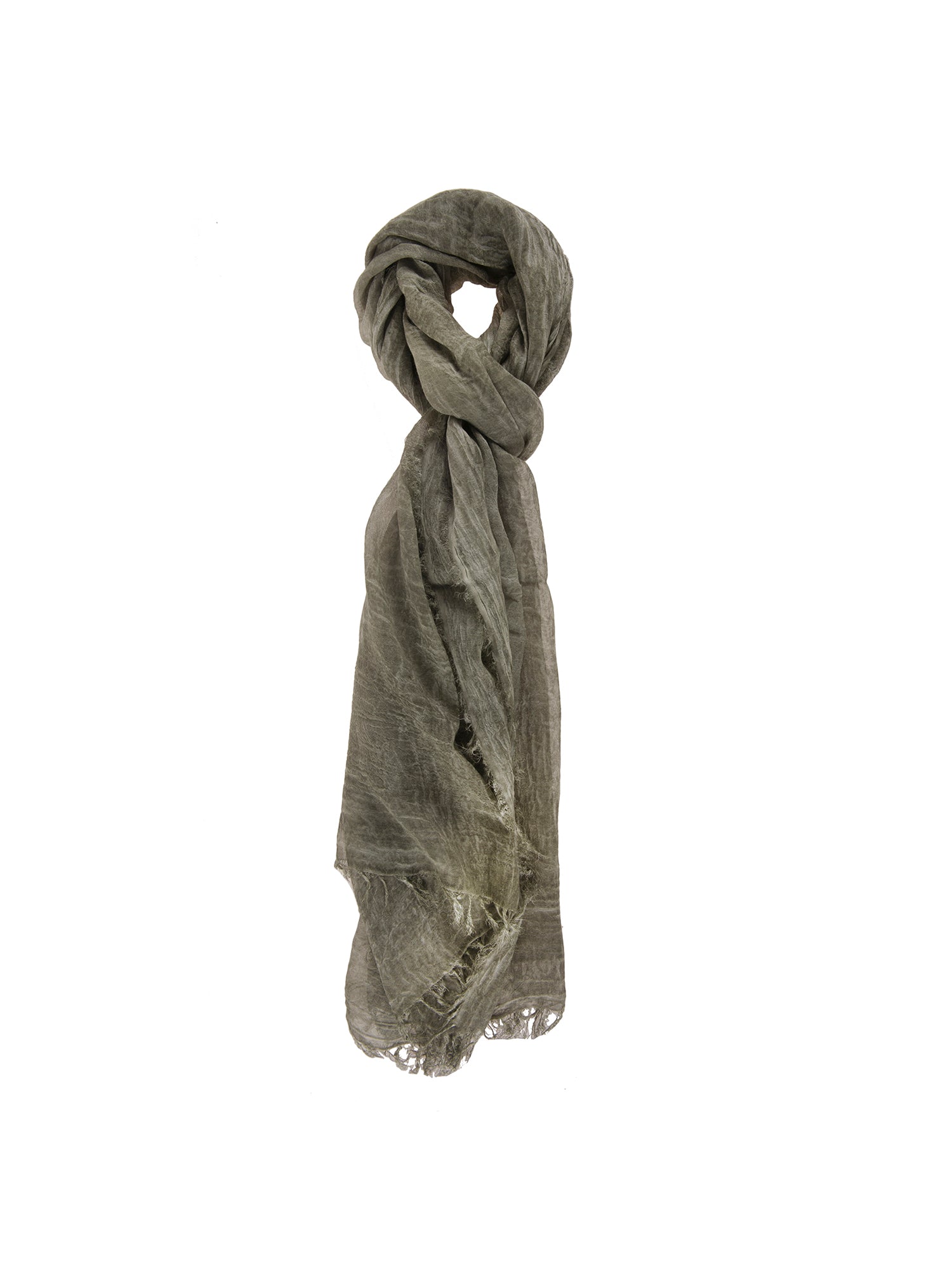 Scilla L1012-VERDE Foulard unisex Cotone e Seta Gave Lux