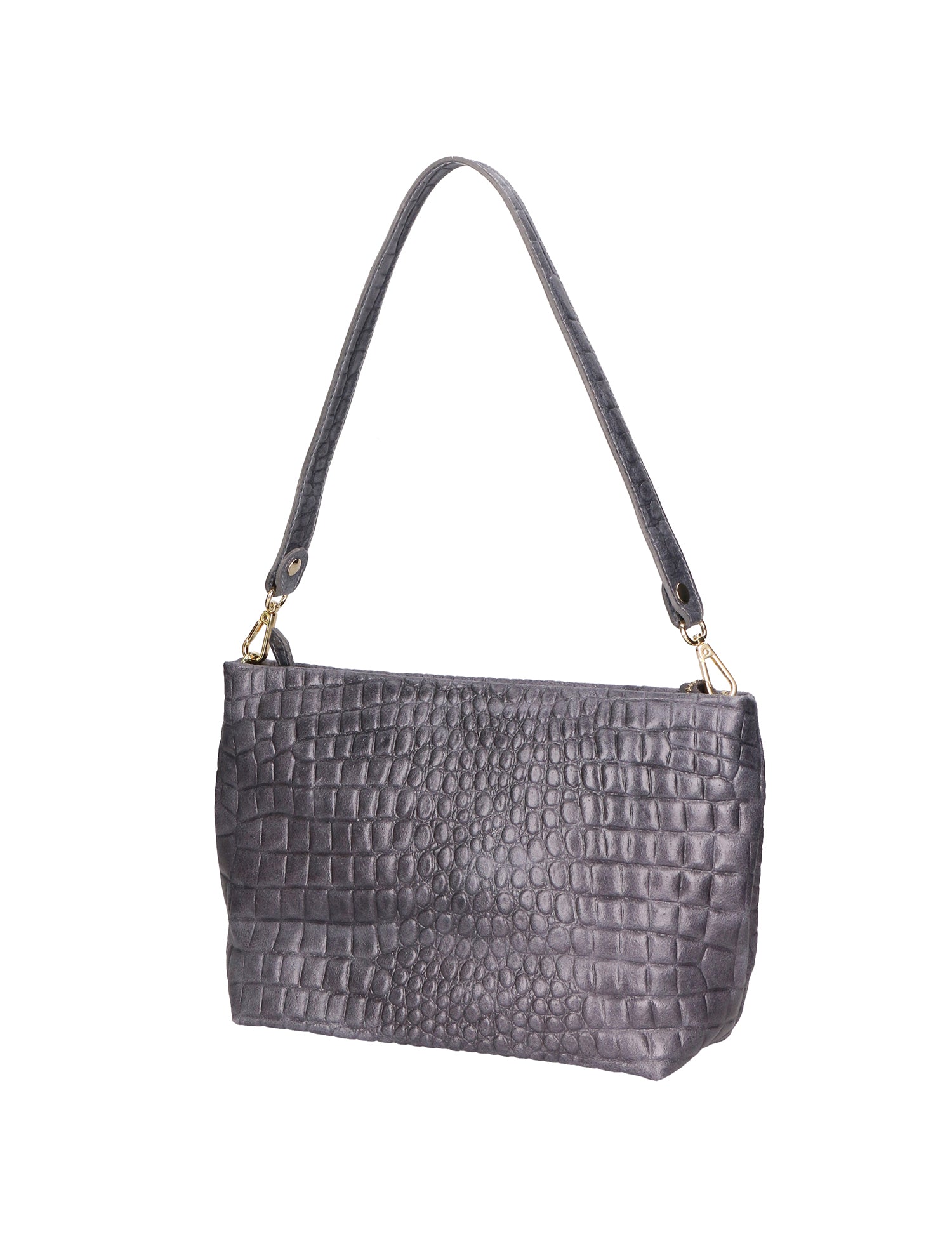 Lorelei Borsa a spalla da donna Vera pelle croco 06498-042 GRIGIO SCURO Gave Lux