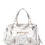 Novara Borsa a spalla da donna Vera pelle 06090 LM-L001 ARGENTO Gave Lux