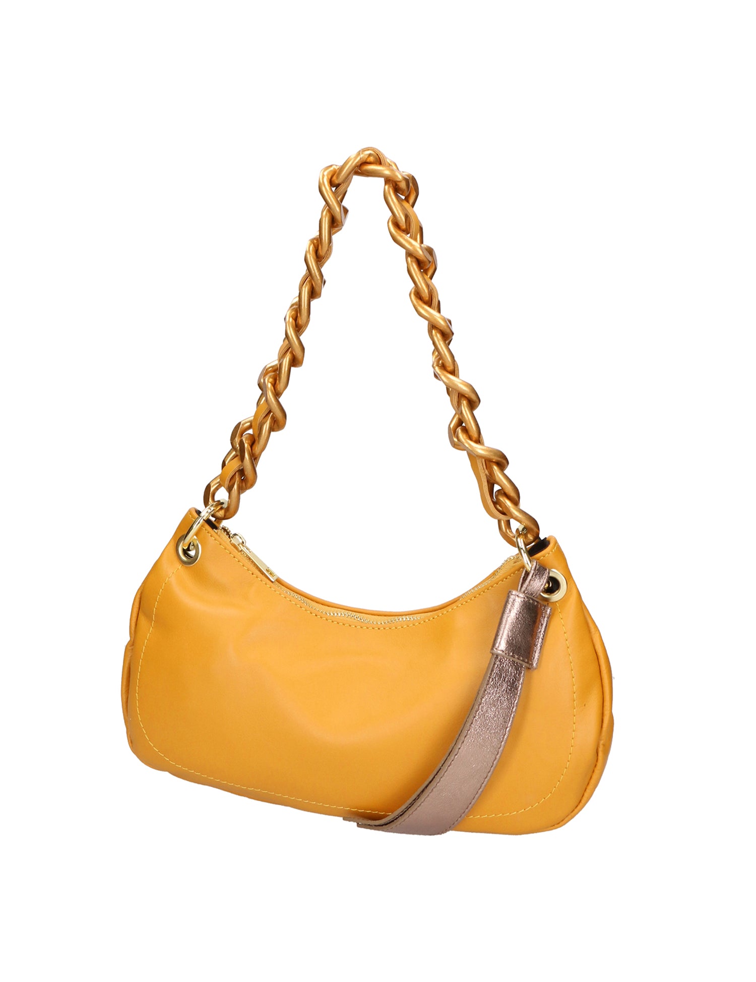 Ferrara Borsa a spalla da donna Vera pelle 05461-S36 SENAPE L005 BRONZO Gave Lux