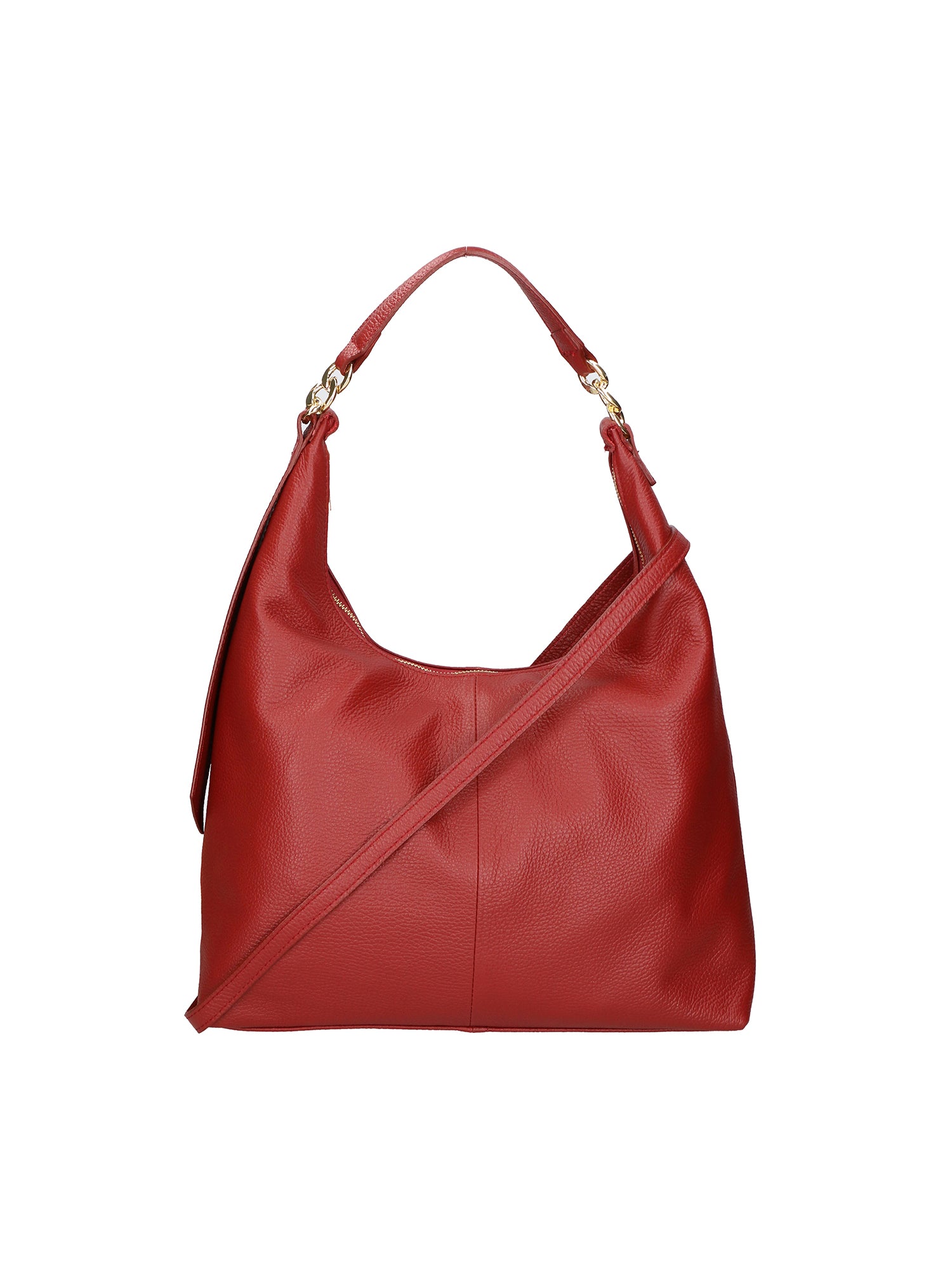 Ursula Borsa a spalla da donna Vera pelle 06673-D10 ROSSO SCURO Gave Lux