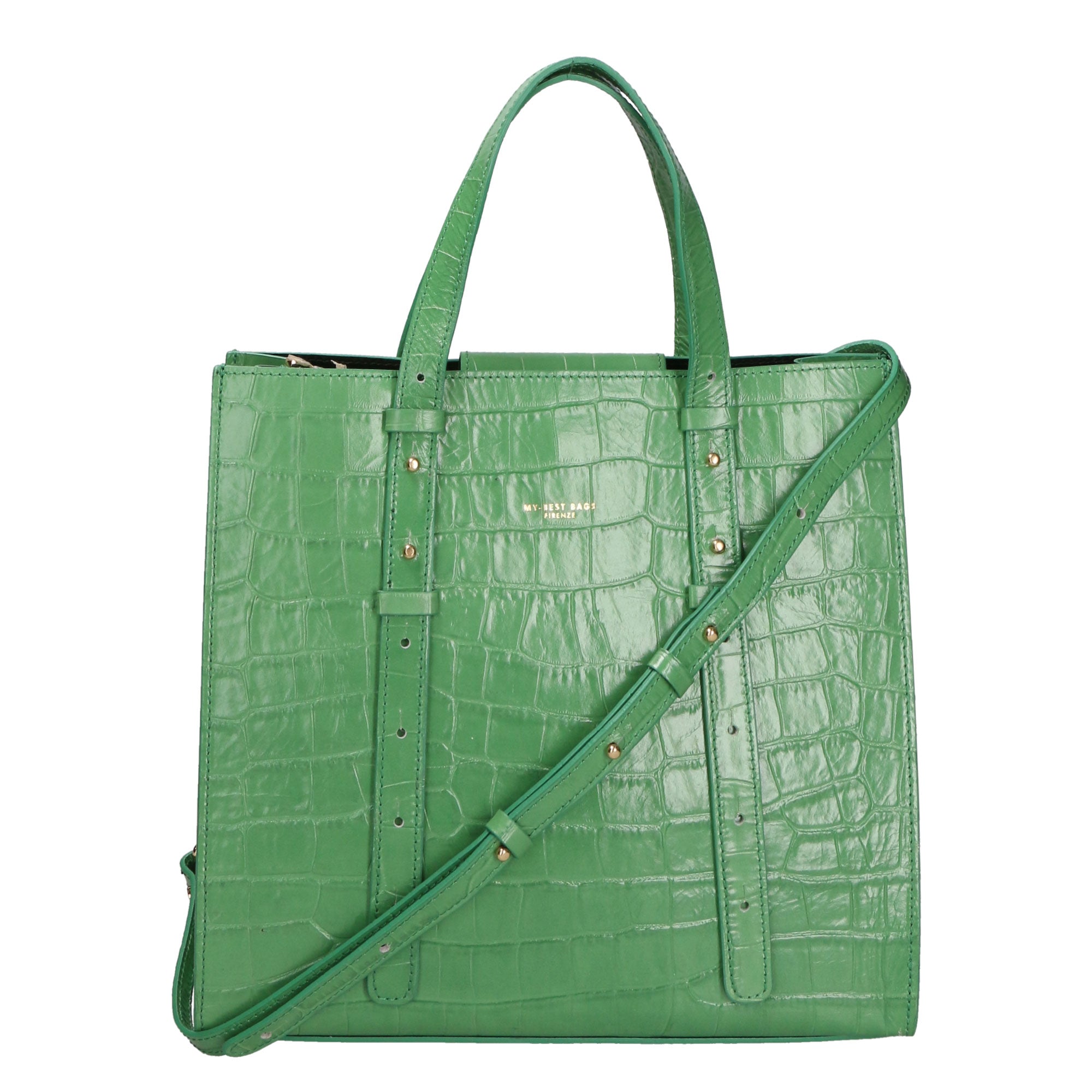 Borsa a mano da donna Pelle goffrata MYB-7003-SSCOCCO-C47 VERDE My Best Bag