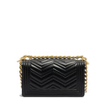 Borsa a mano da donna 100% Pvc FLAT XS MANHATTAN-BLACK + OFF GOLD Marc Ellis