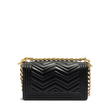 Borsa a mano da donna 100% Pvc FLAT XS MANHATTAN-BLACK + OFF GOLD Marc Ellis