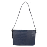 Azzurra Borsa a spalla da donna Vera pelle croco 05699-C26 BLU SCURO Gave Lux