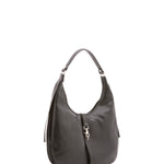 Borsa a spalla da donna 100% vera pelle 4607-NERO Alessia Firenze