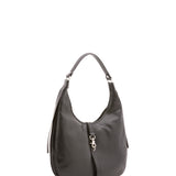 Borsa a spalla da donna 100% vera pelle 4607-NERO Alessia Firenze