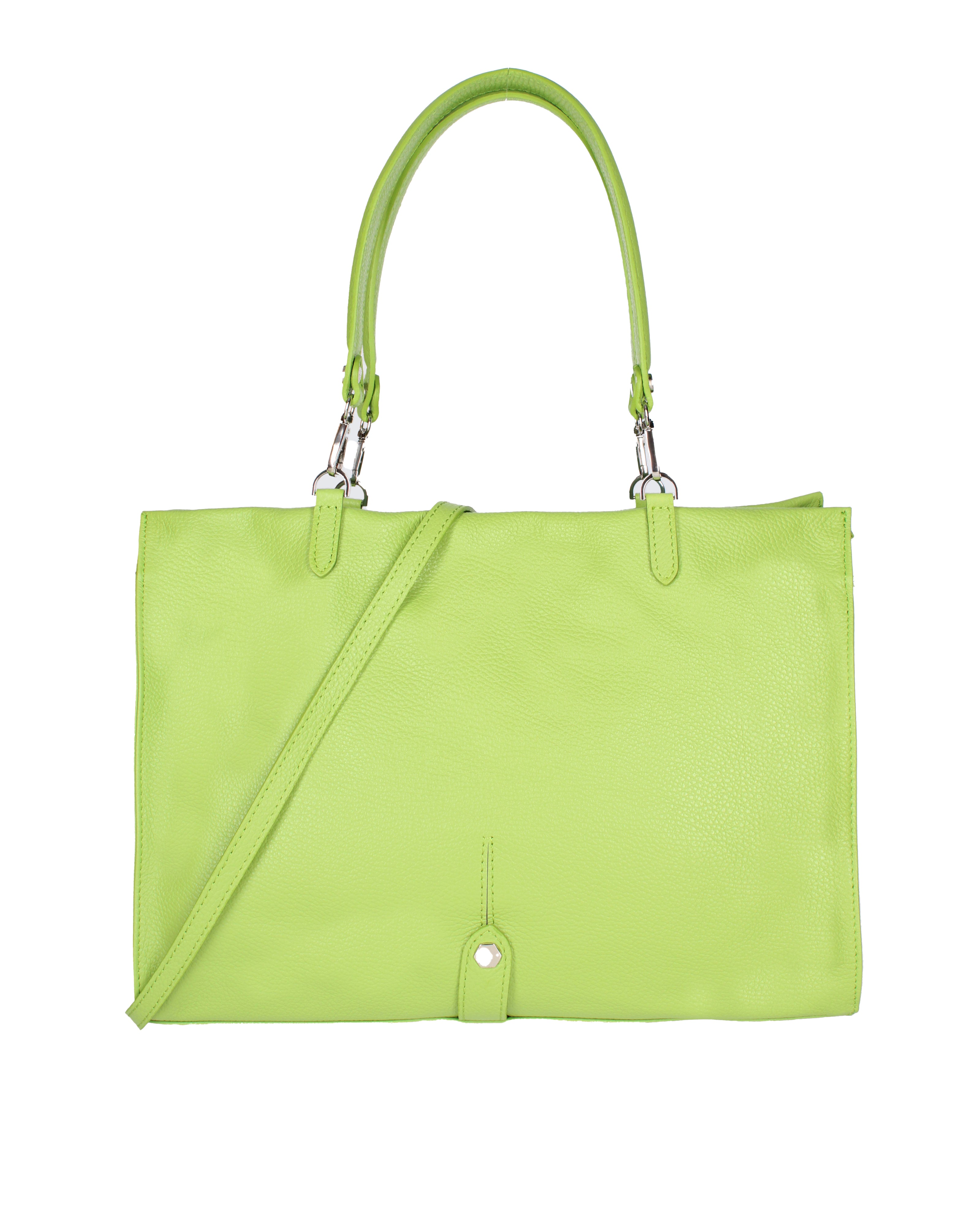 Borsa a mano da donna 100% vera pelle 07138-D12 VERDE Roberta Rossi