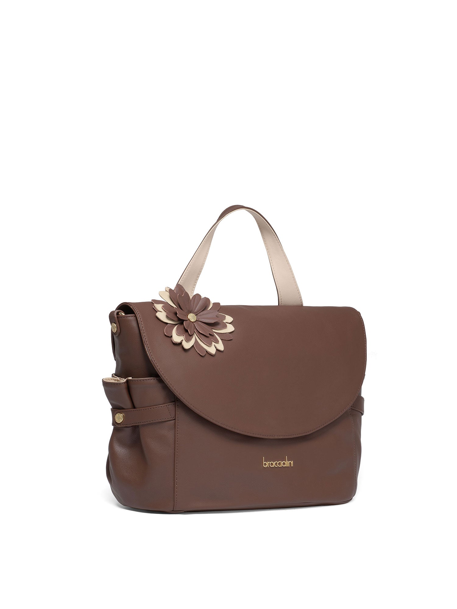 Aurelia Ultra Borsa a mano da donna 100% pelle B16944-MARRONE Braccialini