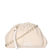 Borsa a tracolla da donna Paglia e pelle MYB-7011-SS-BIANCO My Best Bag