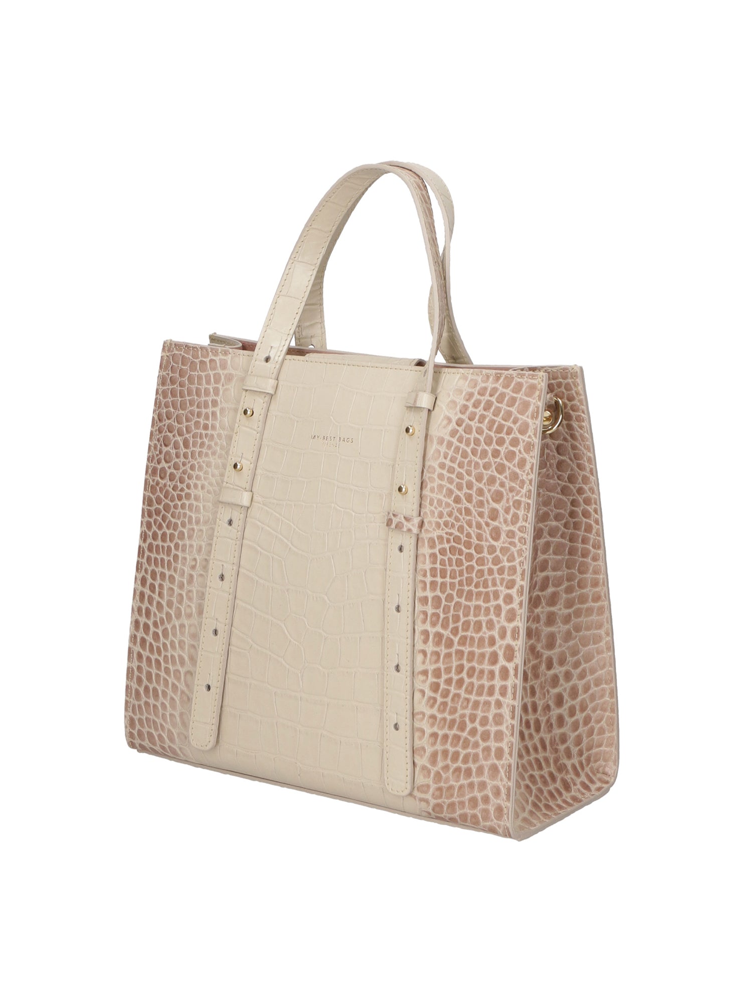 Borsa a mano da donna Vera pelle effetto coccodrillo MYB-8005-FW-SAFARI My Best Bag