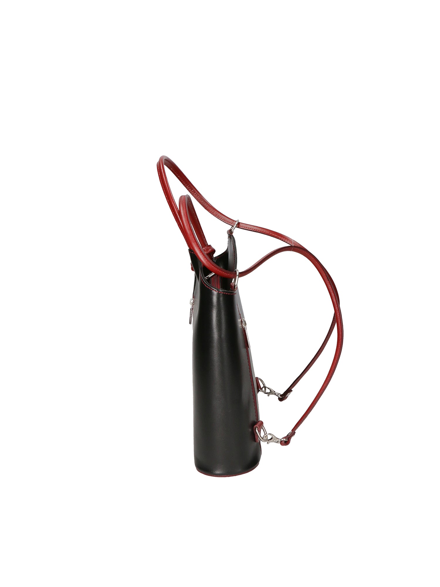 Fabiola Borsa a spalla da donna 100% pelle 9039-NERO ROSSO Gave Lux