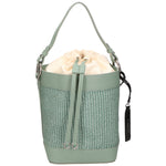 Borsa a secchiello da donna Misto pelle e tessuto MYB-05165-SS-331+S96 MENTA My Best Bag