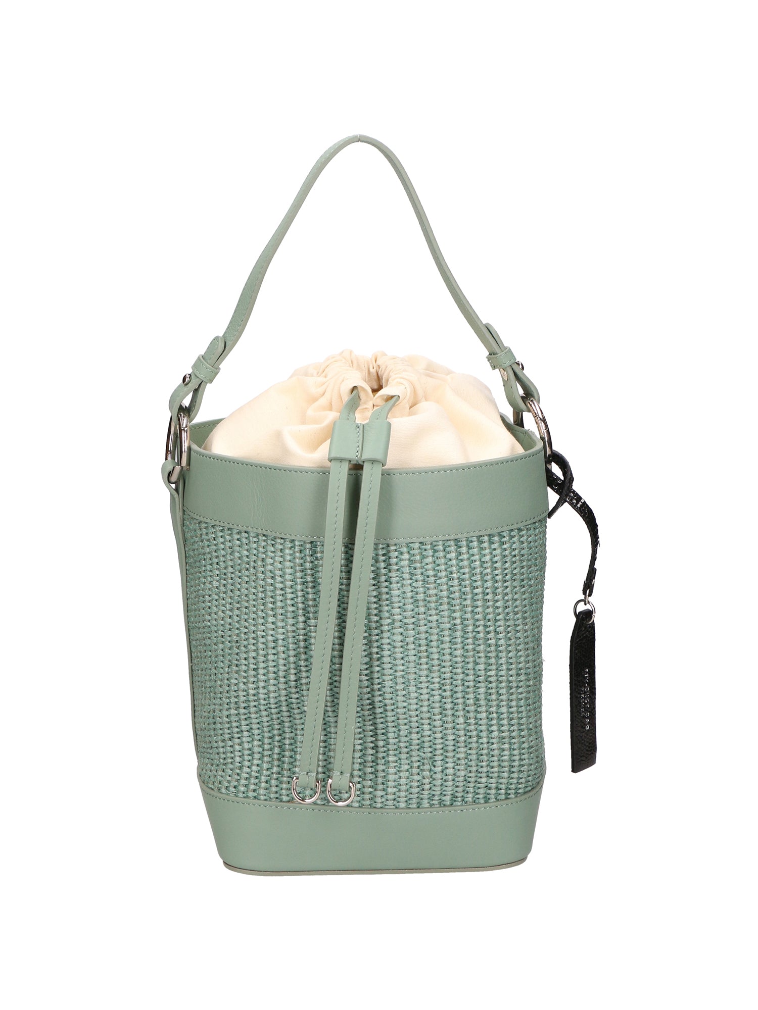 Borsa a secchiello da donna Misto pelle e tessuto MYB-05165-SS-331+S96 MENTA My Best Bag