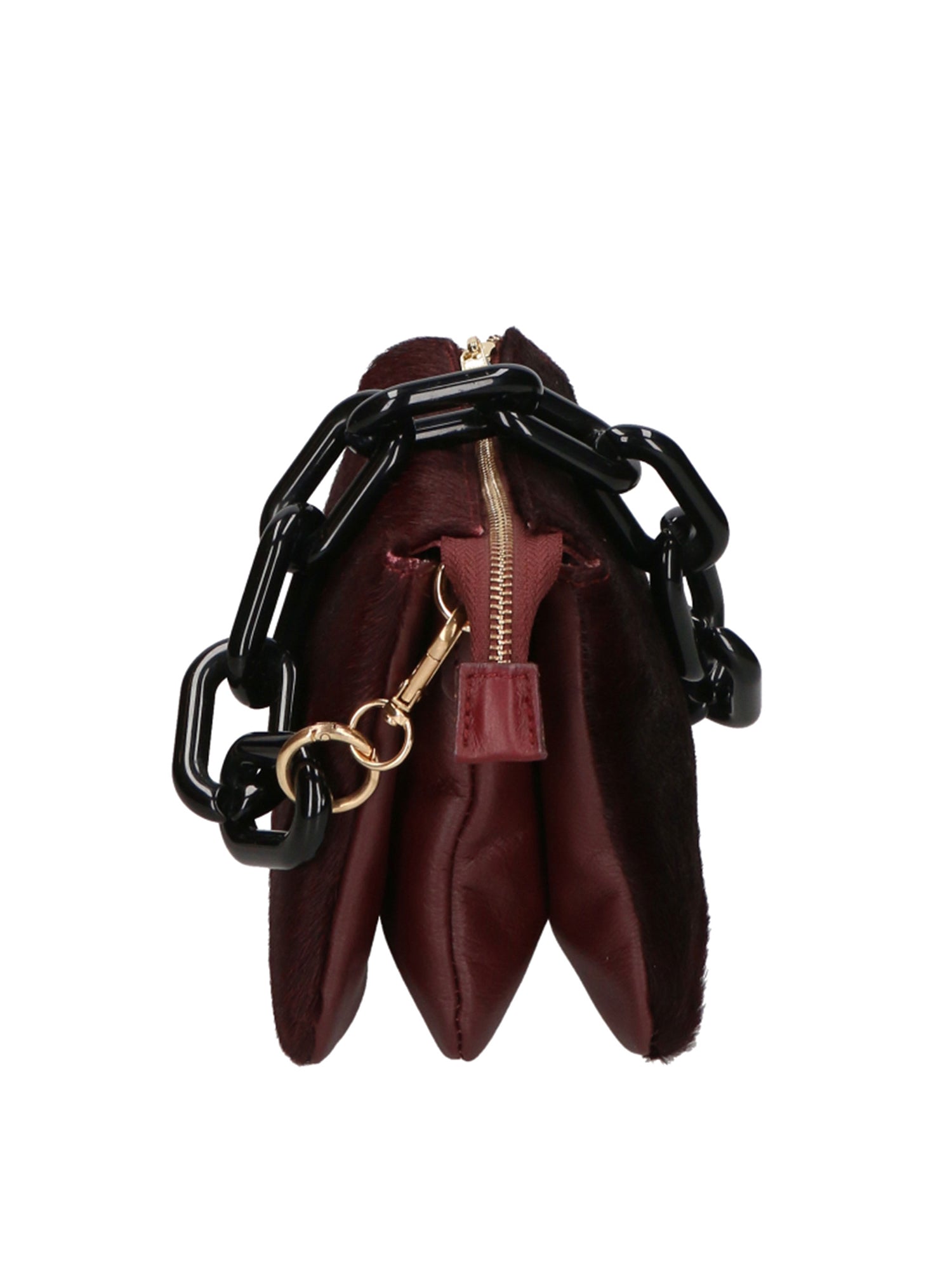 Borsa a spalla da donna Vera pelle di cavallino MYB-8021-FW-BORGOGNA My Best Bag