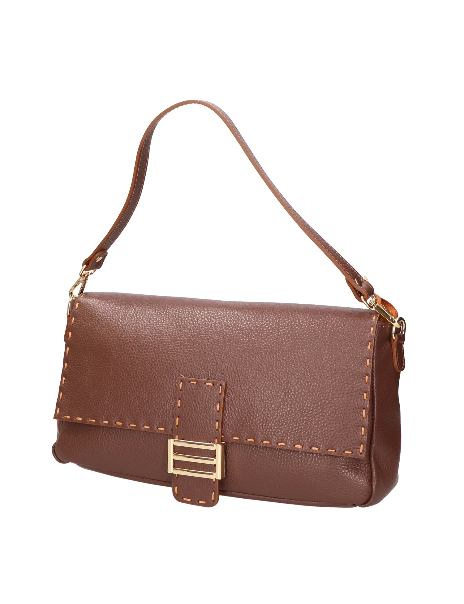 Walda Borsa a spalla da donna Vera pelle 06868-D223 cioccolato Gave Lux