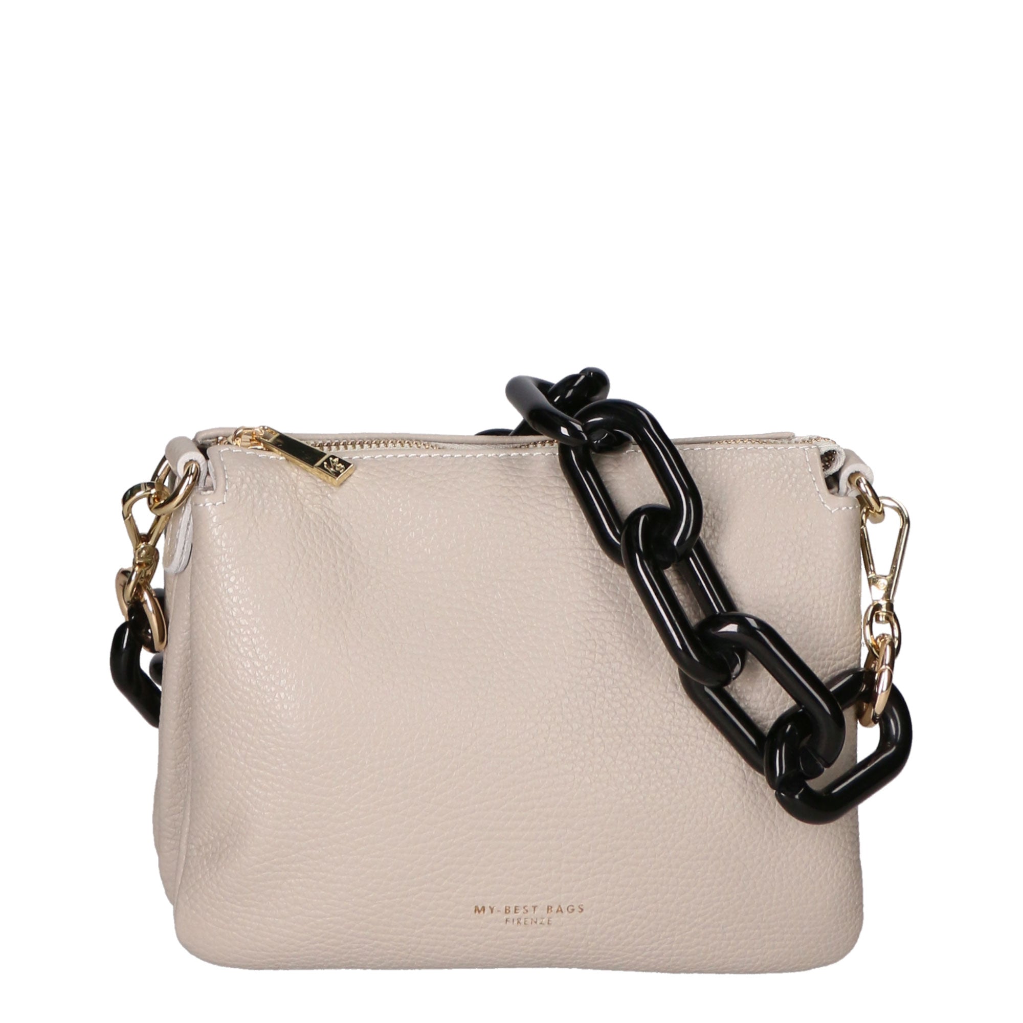 Borsa a tracolla da donna Vera pelle MYB-7024-SS-GRIGIO My Best Bag