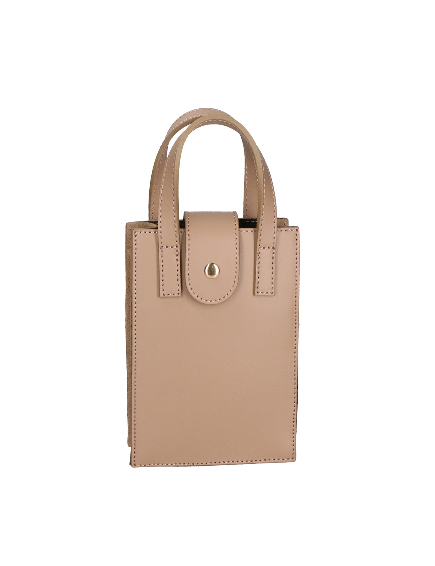 Giusi Borsa a Mano in Vera Pelle Taupe Chiaro Chiara Ferretti