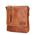 Borsa a tracolla unisex vera pelle Made in Italy SN5863547-TAN Santini Firenze