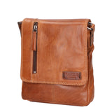 Borsa a tracolla unisex vera pelle Made in Italy SN5863547-TAN Santini Firenze