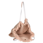 Agnese Borsa Shopper da donna Cotone e pelle 04649-D13 ROSA PINK Gave Lux