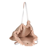 Agnese Borsa Shopper da donna Cotone e pelle 04649-D13 ROSA PINK Gave Lux