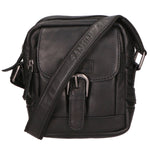 Borsa a tracolla unisex vera pelle 100% Made in Italy SN5863747-BLACK Santini Firenze