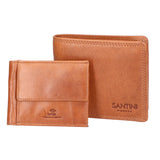 Portafoglio unisex in vera pelle Made in Italy SN1827747-TAN Santini Firenze