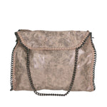 Willelmina Borsa a spalla da donna 100% PU Leather N-9606-TAUPE Gave Lux