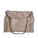 Willelmina Borsa a spalla da donna 100% PU Leather N-9606-TAUPE Gave Lux