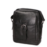 Borsa a tracolla unisex vera pelle 100% pelle di vacchetta SN5863847-BLACK Santini Firenze
