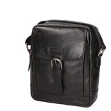 Borsa a tracolla unisex vera pelle 100% pelle di vacchetta SN5863847-BLACK Santini Firenze