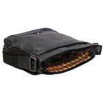 Borsa a tracolla unisex vera pelle 100% pelle SN5861547-BLACK Santini Firenze