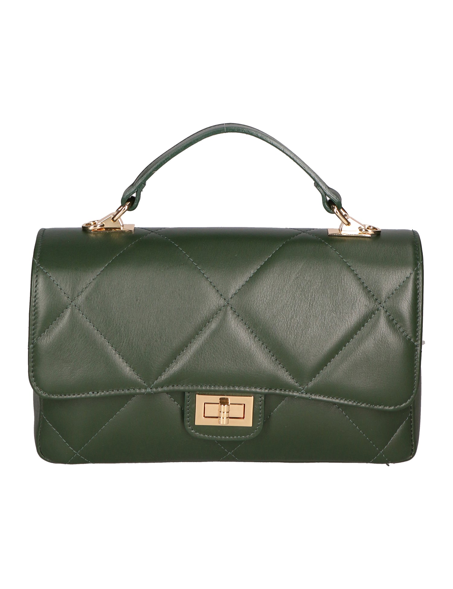 Vita Borsa a spalla da donna Vera pelle 06879-S14 VERDE SCURO Gave Lux