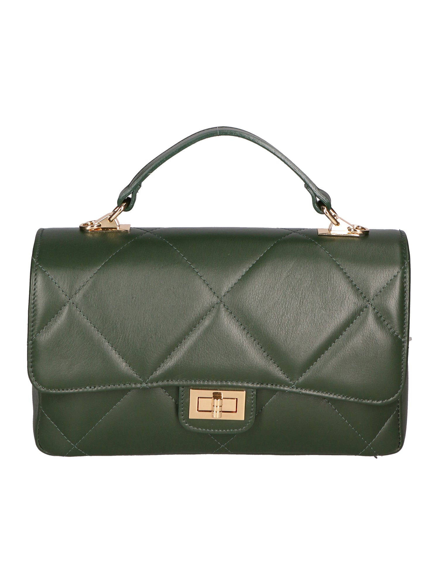 Vita Borsa a spalla da donna Vera pelle 06879-S14 VERDE SCURO Gave Lux