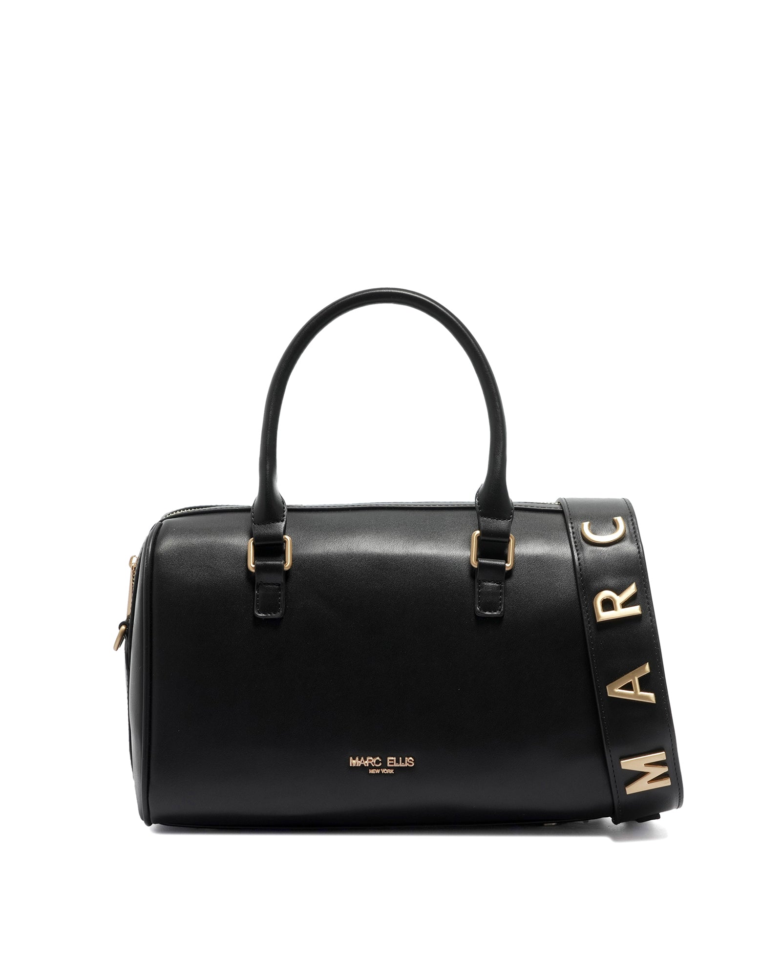 Borsa a mano da donna 100% poliestere JUDY-MACRO-BLACK-BRUSH GOLD Marc Ellis