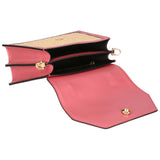 Borsa a mano da donna Pelle e Paglia X12-L126 ROSA ANTICO Roberta Rossi