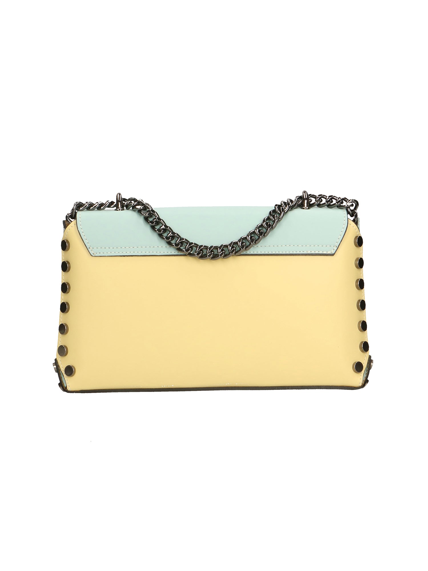 Vera pelle 8641-GIALLO+MARINA Borsa a tracolla da donna Evanthe Pro Gave Lux